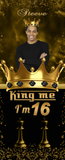 The King Men's Birthday Retractable, The king Banner, The King Retractable Banner, The King Roll Up Banner, The King Retractable Banner