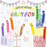 Color Crew Backdrop, Color Crew Banner, Color Crew Birthday , Color Crew Backdrop, Crayon Birthday Party, Color Crew Backdrop