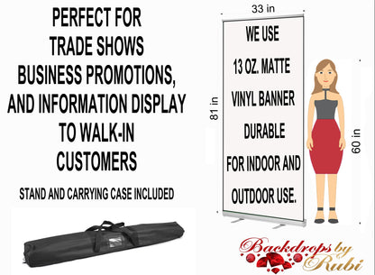 Birthday Retractable Banner, Birthday Roll Up Banner, 54th Banner, Hollywood Retractable Banner, Disco Retractable Banner, Studio 54 banner