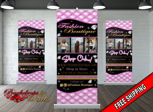 Retractable Logo Banner, Logo Step and Repeat Business Event Banner, Trade Show Banner, Pop Up Shop, Retractable Banner, Roll Up Banner