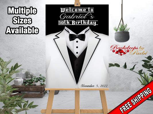 Classic Man Canvas Sign, Classic Man Welcome Sign, 30th Birthday, 40th, 50th, 60th Welcome Sign , Classic Man Birthday Canvas Sign