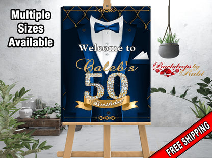 Classic Man Canvas Sign, Classic Man Welcome Sign, 30th Birthday, 40th, 50th, 60th Welcome Sign , Classic Man Birthday Canvas Sign