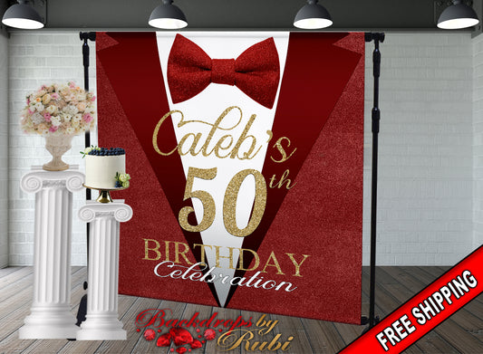 Classic Man Birthday Backdrop, Classic Man Step and Repeat Backdrop, 30th Birthday, 40th, 50th, 60th Backdrop, Men's Birthday Backdrop